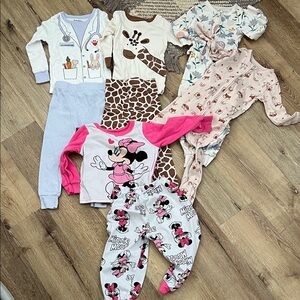 3T Toddler Girls Pajama Bundle